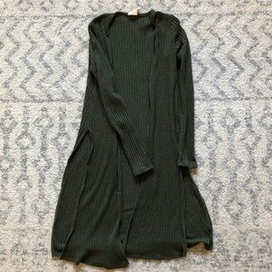 Double slit lightweight cardigan